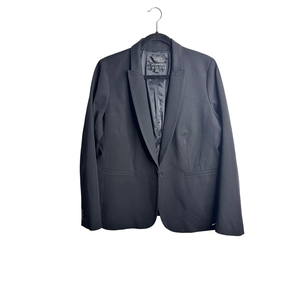 J. Crew Bi Stretch Parke‎ Black Blazer Jacket Women Size 16 Tall